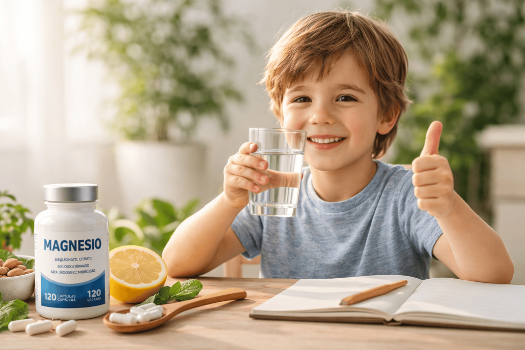 un niño disfrutando de los beneficios del magnesio para su salud