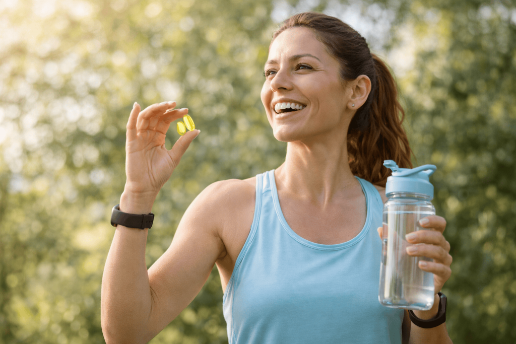 una persona que disfruta de los beneficios de la mejor vitamina D3 + K2