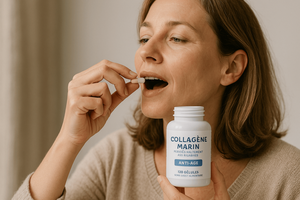 une personne âgé préservant jeunesse et vitalité grâce au collagène