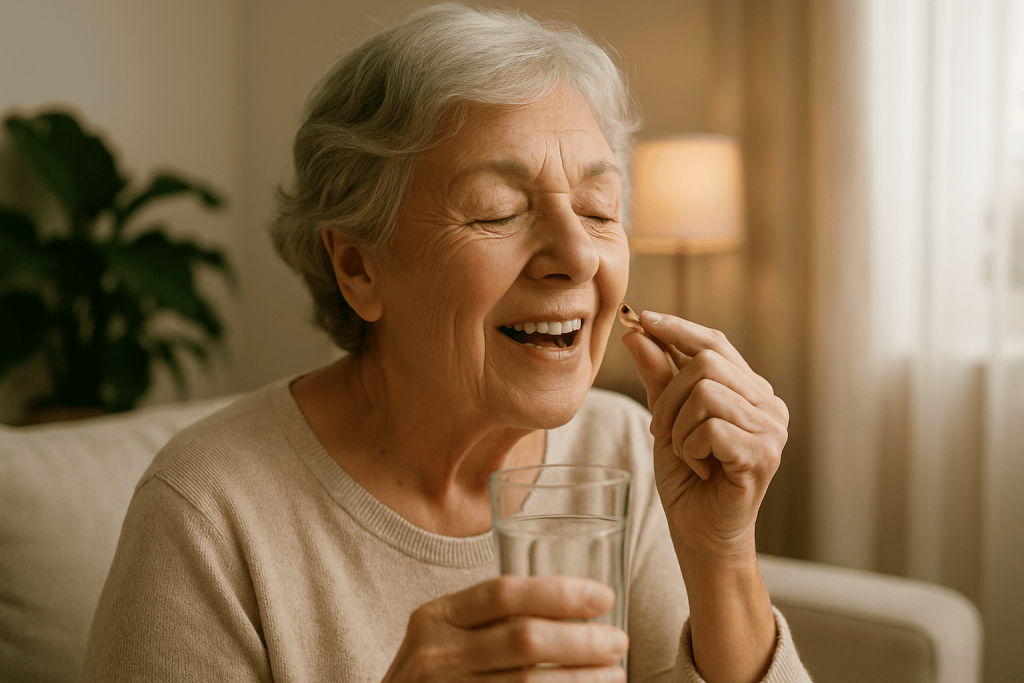 une personne âgée en bonne santé grâce au complément alimentaire pour senior