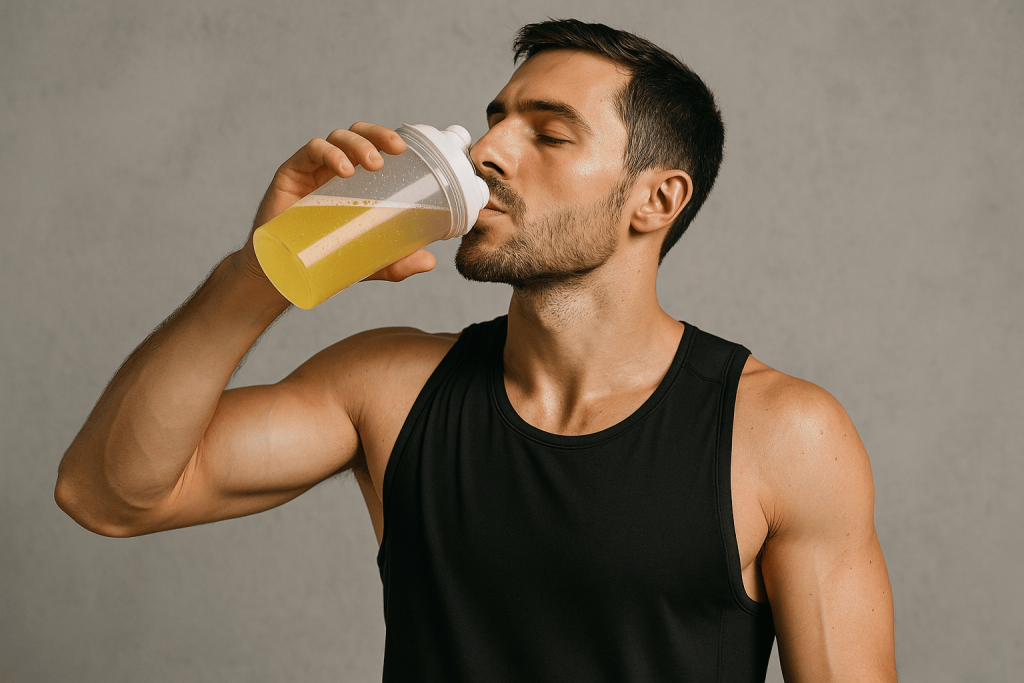 une personne profitant des bienfaits de la clear whey