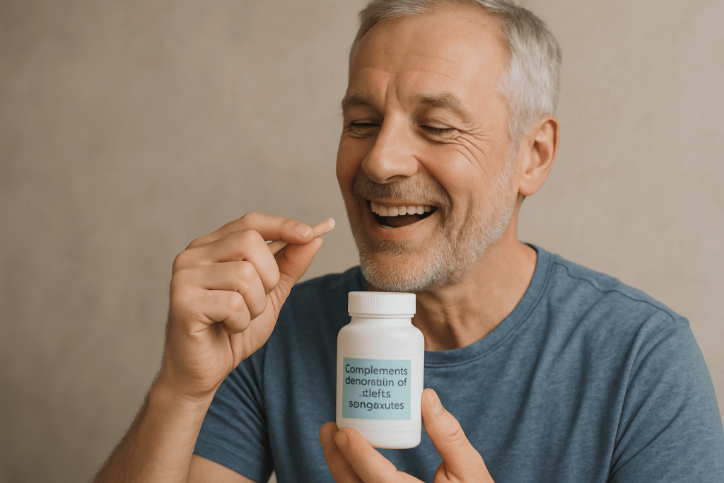 une personne profitant des bienfaits du compléments alimentaires pour andropause