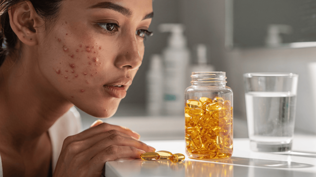 How omega-3 fatty acids interact with acne-prone skin