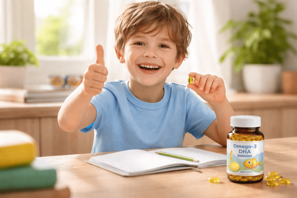 Un niño disfrutando de los beneficios del omega 3