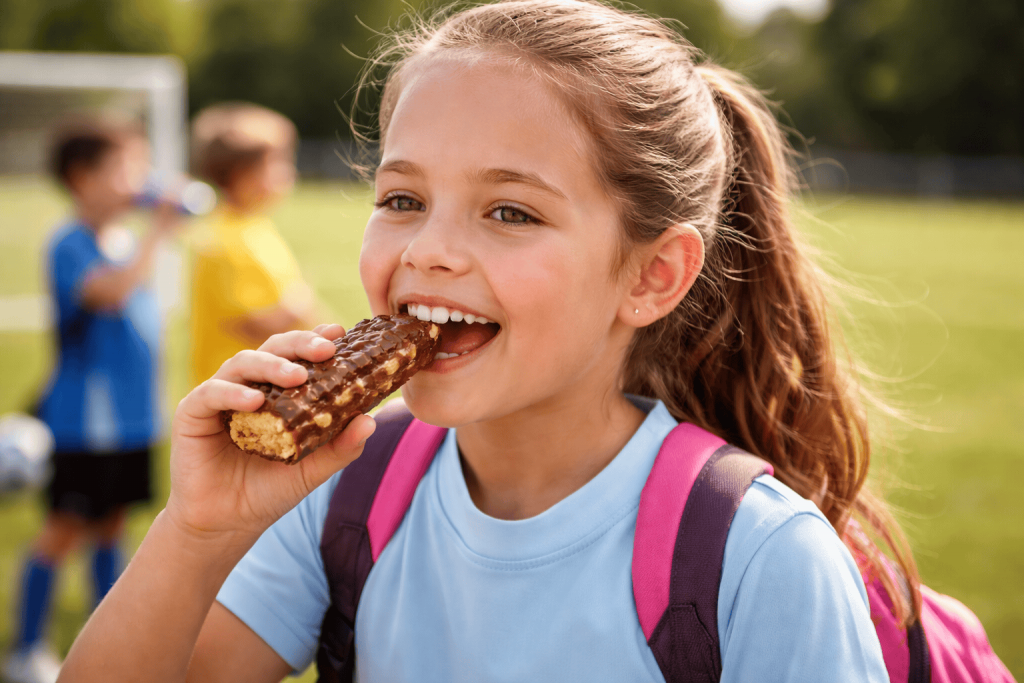 children enjoying the benefits of the best protein bars