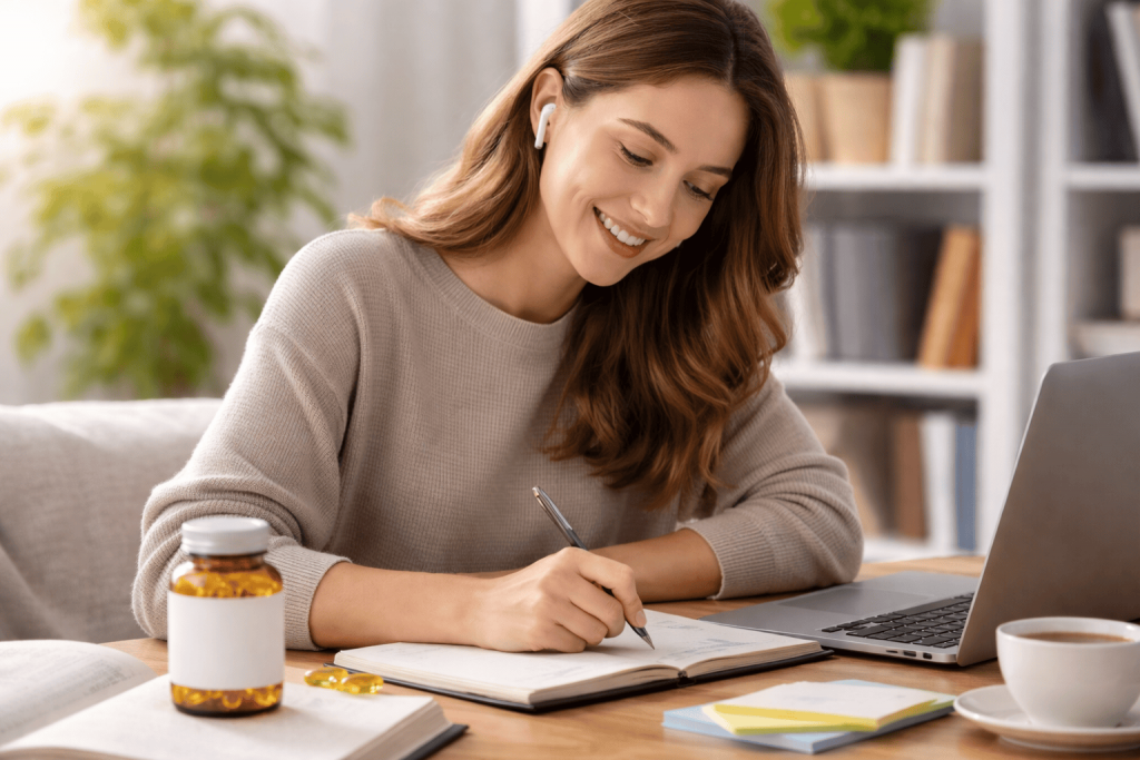 un estudiante que se beneficia de las ventajas del mejor complemento para estudiar