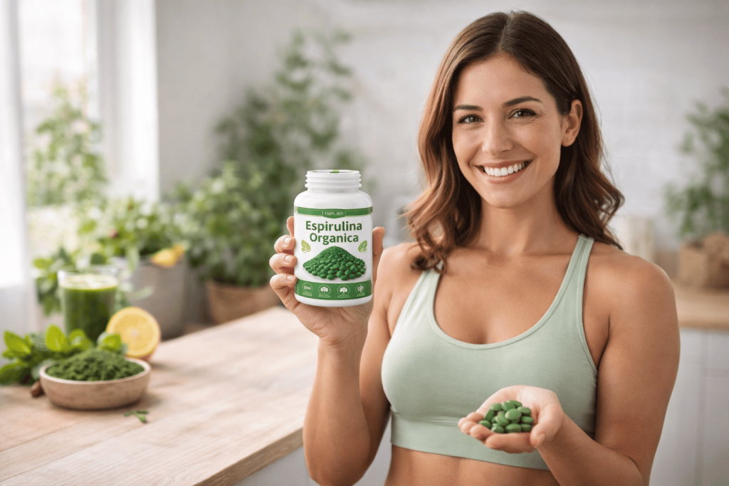 una persona que pierde peso gracias a la esperulina