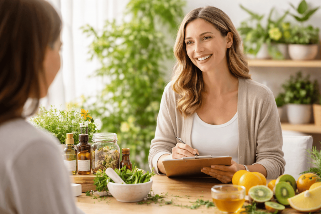 une personne consultant un naturopathe