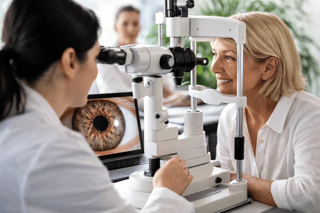 une personne pratiquant la meilleure formation en iridologie