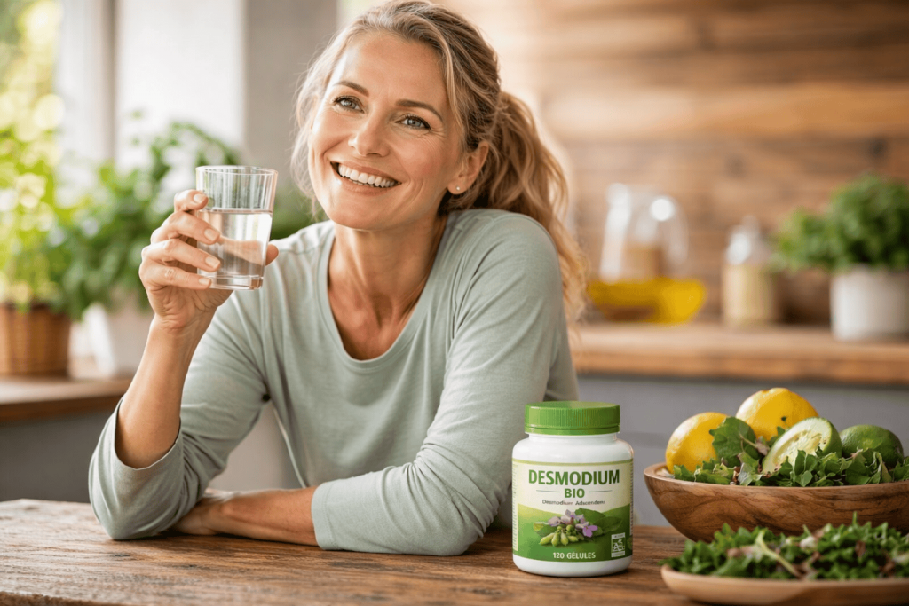 une personne profitant des bienfaits du desmodium bio