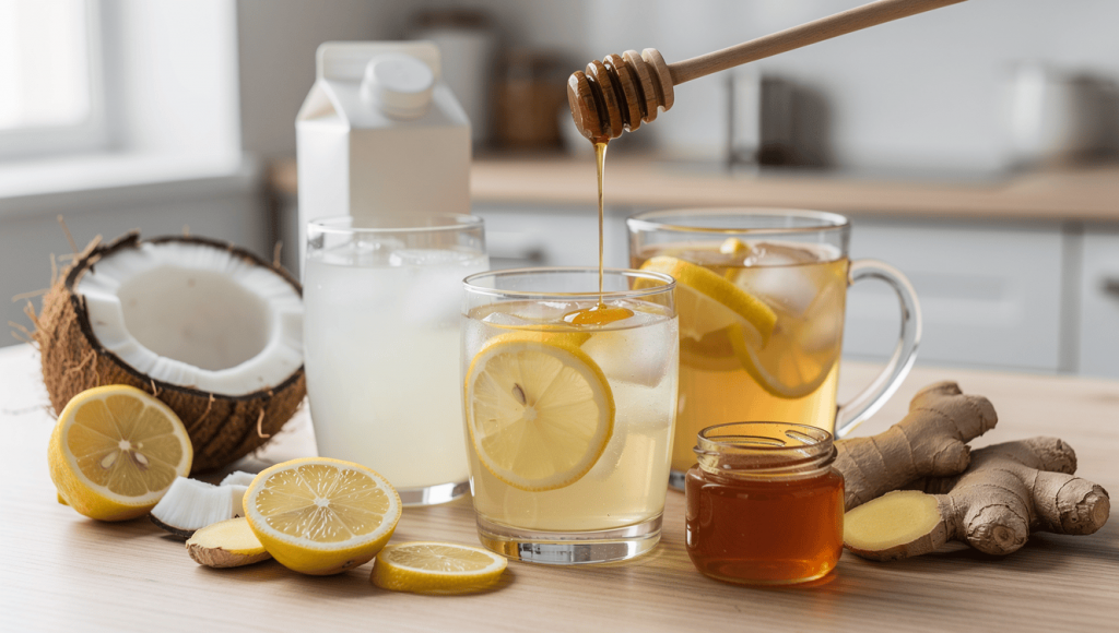 Variantes naturelles de boissons électrolytes maison