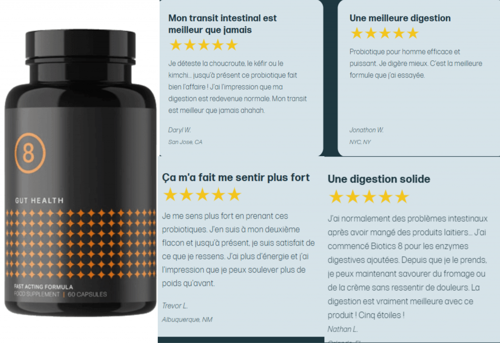 avis des clients sur biotics 8