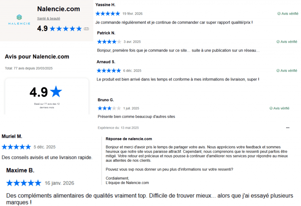 avis des clients sur nalencie