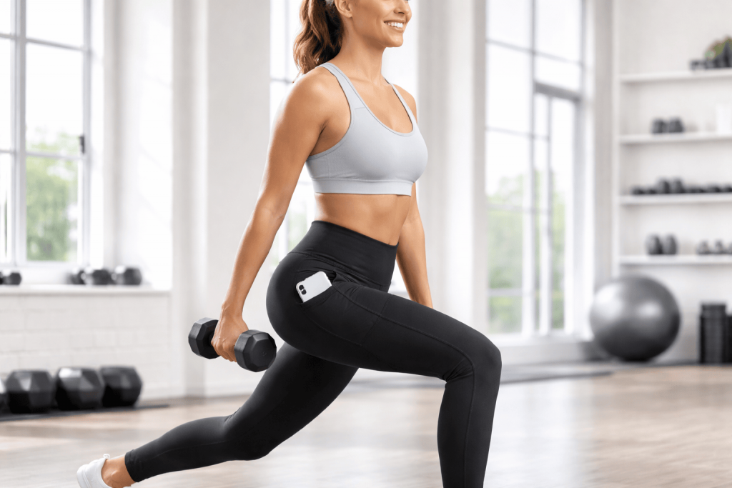 une jeune femme portant son legging de sport